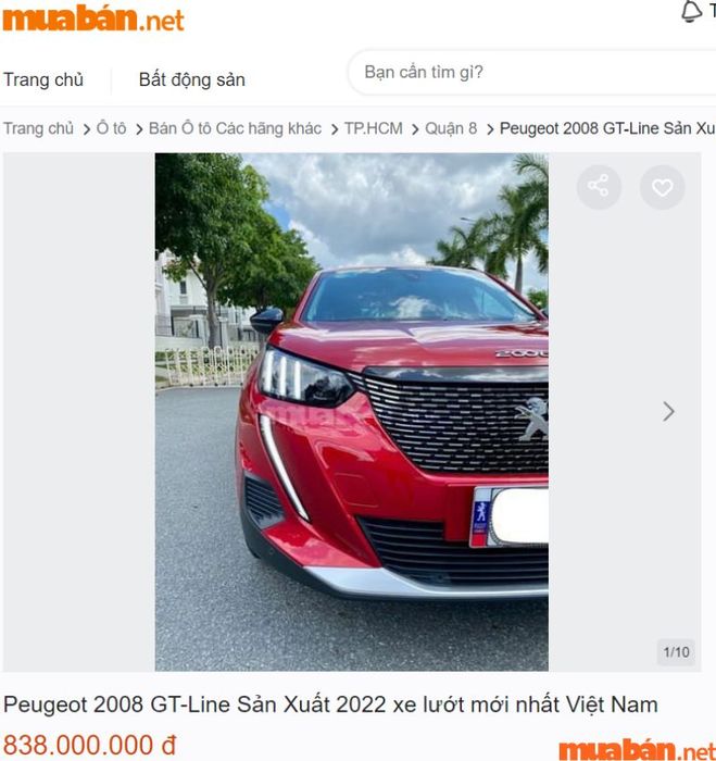 Thông tin về giá xe Peugeot tại Mytour