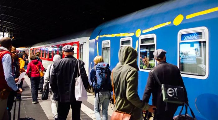 Night trains were once a core part of European travel (pictured: Berlin’s main station).