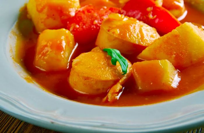 The magic of this hearty Hungarian dish comes from the rich flavor of sweet Hungarian paprika.