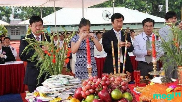 Lễ cúng đổ mái nhà tầng 1