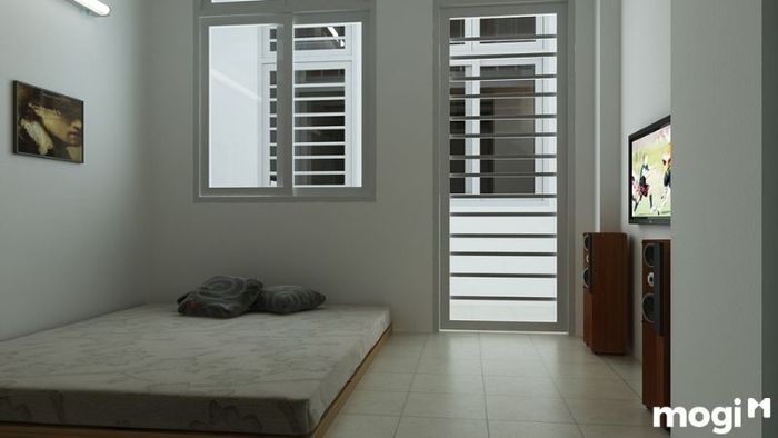 Không nên xây cửa chính và cửa sau thông nhau trong thiết kế phòng trọ