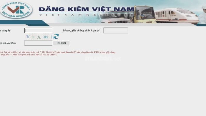 Điền đầy đủ thông tin mà website yêu cầu