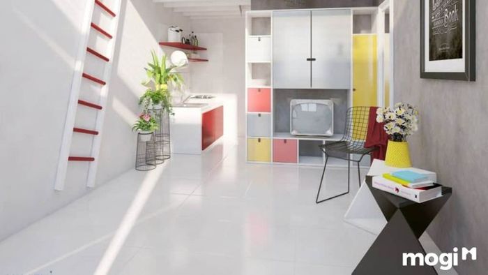 Căn hộ mini 15m2 được thiết kế đơn giản nhưng tối ưu diện tích