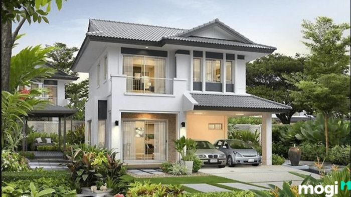 Ngôi nhà vườn 2 tầng được thiết kế nhằm tối ưu hóa việc phân bổ ánh sáng một cách hài hòa và đầy đủ.