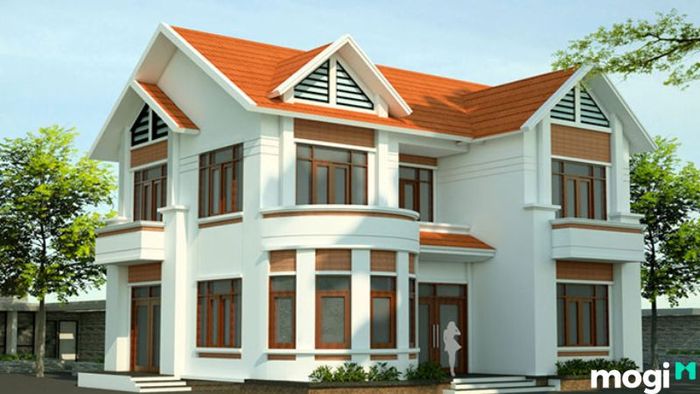 Phong cách Á Đông cho nhà vườn 2 tầng, sử dụng vật liệu tự nhiên, kiến trúc thanh thoát với các chi tiết tinh tế, mang đến không gian sống thanh bình và giản dị.