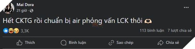LMHT: Mai Dora bất ngờ đăng tải thông báo khiến cộng đồng, đặc biệt là fan T1, vô cùng lo lắng