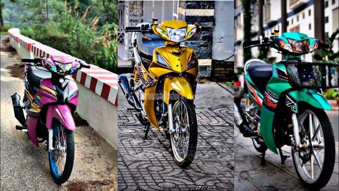 Sirius 50cc độ dán decal Glossy, tạo điểm nhấn sáng bóng và bắt mắt