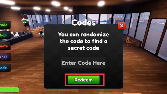 Hướng dẫn nhập mã code Error Zone - bước 3