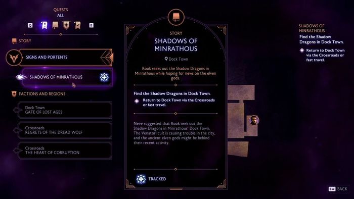 Nhiệm vụ Shadows of Minrathous