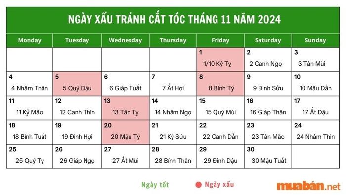 Những ngày xấu nên tránh khi cắt tóc trong tháng 11