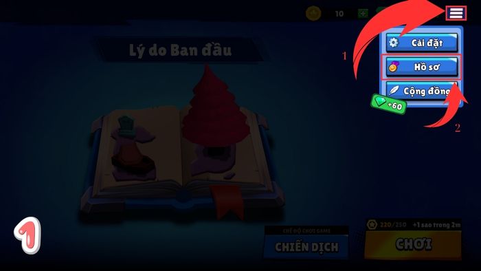 Hướng dẫn nhập mã Code Clash of Destiny - bước 1