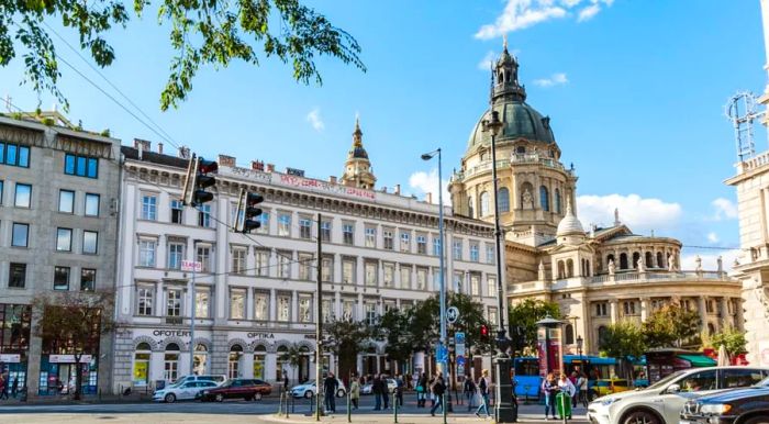 Andrássy Avenue, near St. Stephen's Basilica.