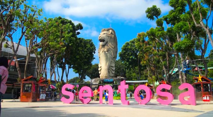 Sentosa once had its own version of Singapore's iconic Merlion.