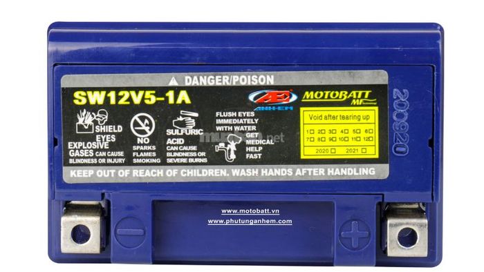 Bình ắc quy Motobatt SW12V5-1A (12V-5Ah)