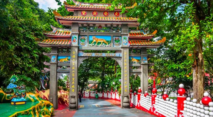 The entrance to Haw Par Villa is just a short stroll from the MRT station that shares its name.