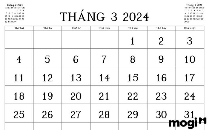 Các ngày xấu trong tháng 3 năm 2024 nên tránh thực hiện các công việc lớn