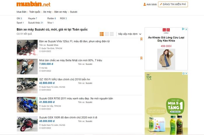 Hãy chọn những tin đăng có ghi rõ địa chỉ nơi bán xe.