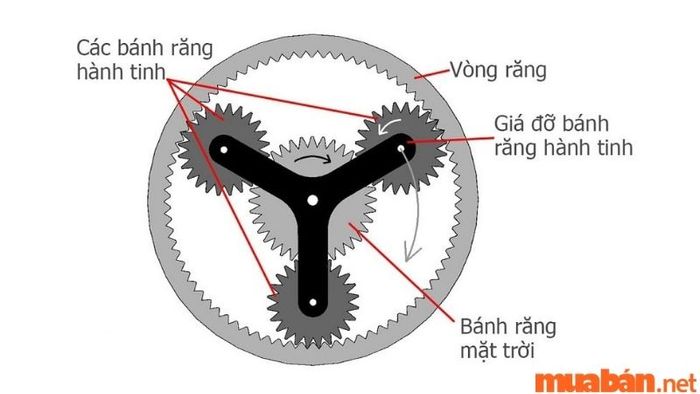 Cấu tạo và vai trò của bánh răng hành tinh