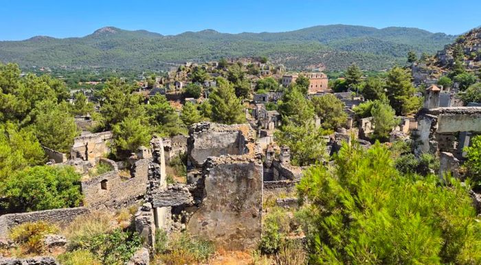 The remains of hundreds of homes now stand as silent witnesses to the town’s past.