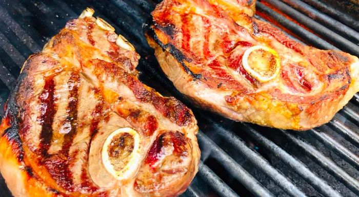 The key to grilling perfect lamb steaks is to avoid overcooking them.