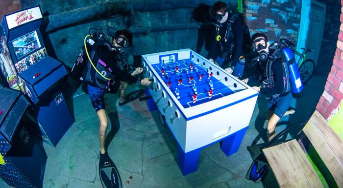 Have you truly played foosball if you haven’t tried it underwater?