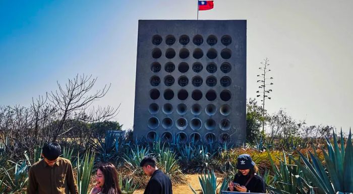 Once a symbol of propaganda, the Beishan Broadcast Wall has now become a popular site for tourists.