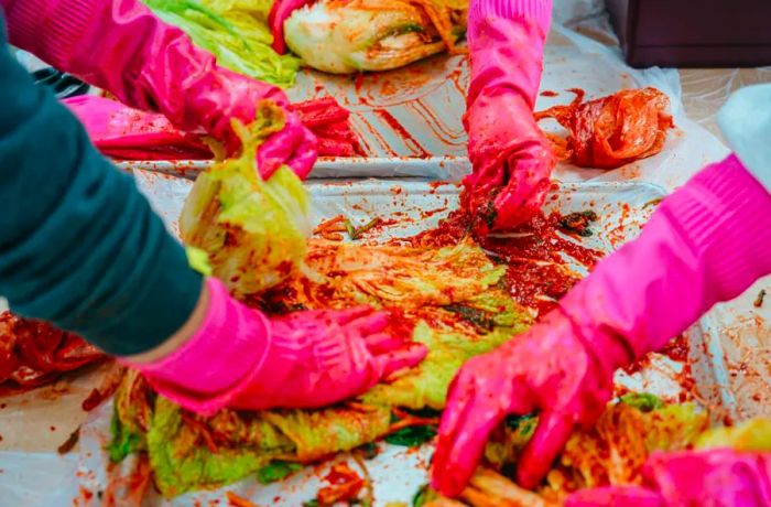 A kimchi-making festival took place in Goesan, South Korea, on November 7, 2020. Today, a significant portion of the kimchi consumed in South Korea is produced in China.