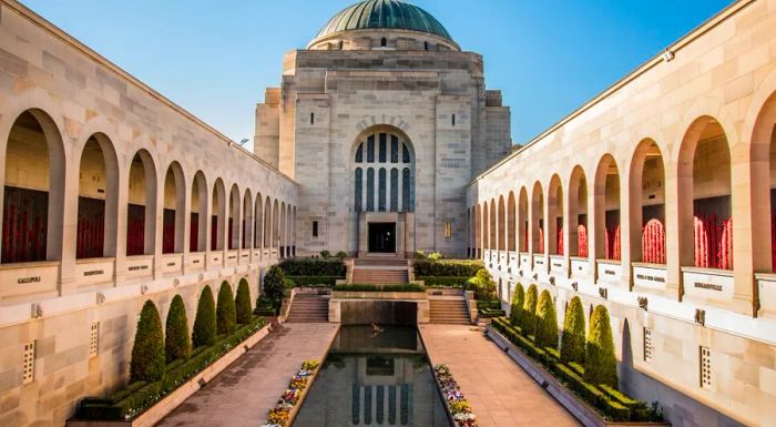 The Australian War Memorial is designed in the elegant Art Deco style.