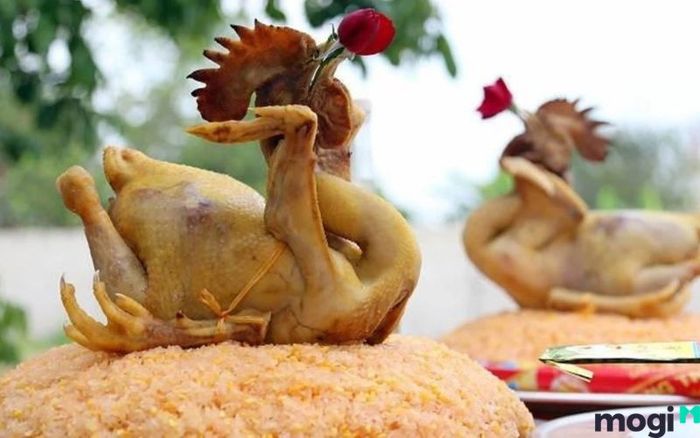Cách sắp đặt gà trong lễ cúng xe ô tô
