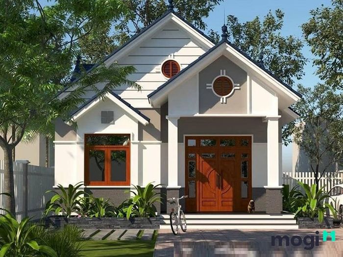 Nhà cấp 4 mái tôn giả ngói đơn giản