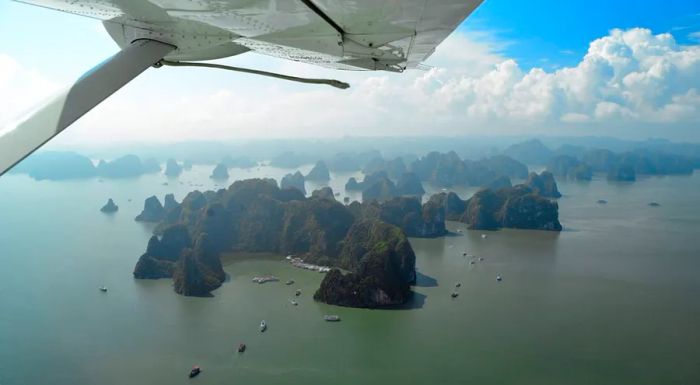 Hai Au Aviation also offers seaplane sightseeing flights over Halong Bay.