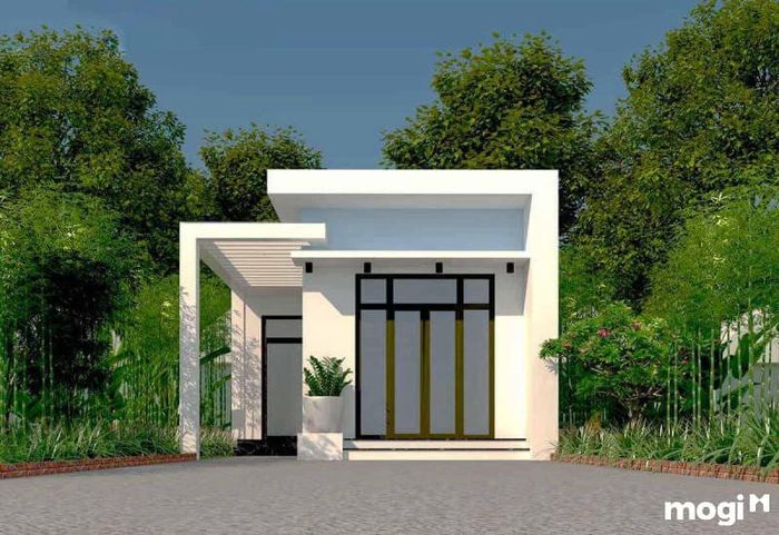 Nhà cấp 4 với hình dạng chữ L