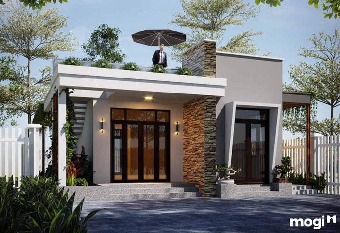 Nhà cấp 4 mái bằng tại khu vực nông thôn