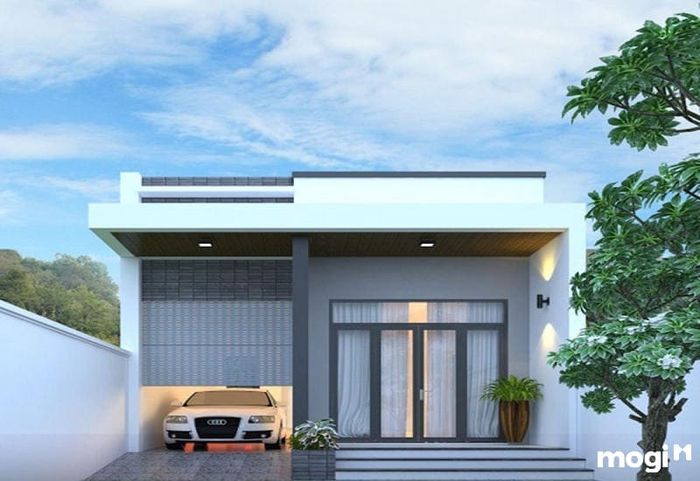 Nhà cấp 4 mái bằng với thiết kế tối giản