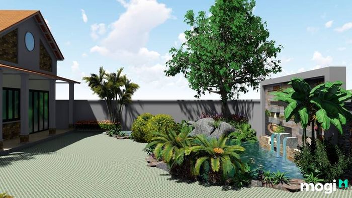 sân vườn đẹp cho nhà cấp 4