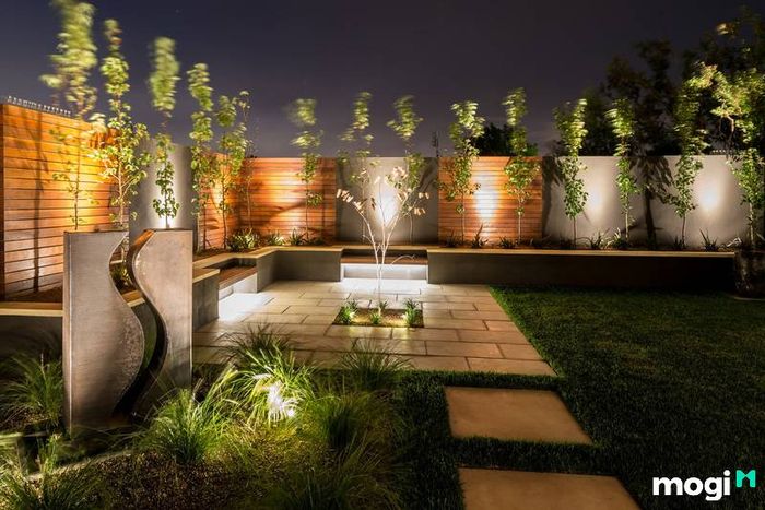Hệ thống đèn led trong sân vườn thiết kế