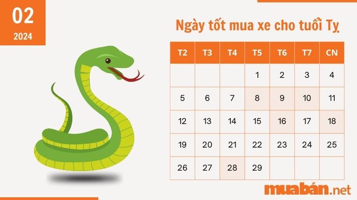 Ngày đẹp mua xe tháng 2 năm 2024 cho người tuổi Tỵ