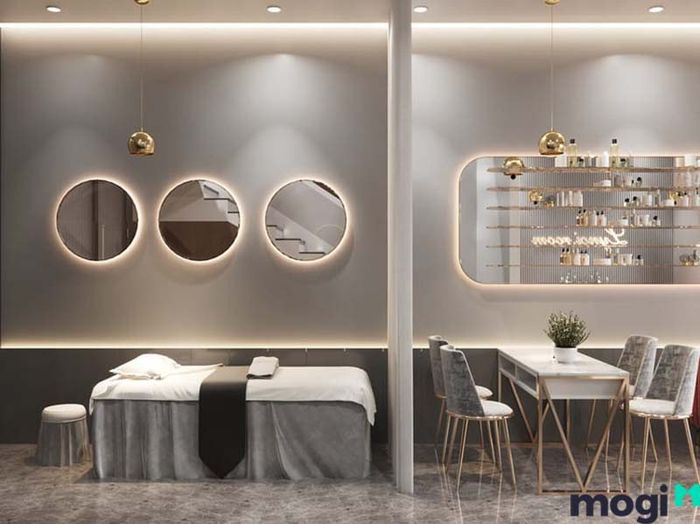 Sử dụng gương trong các mẫu thiết kế spa mini tại nhà