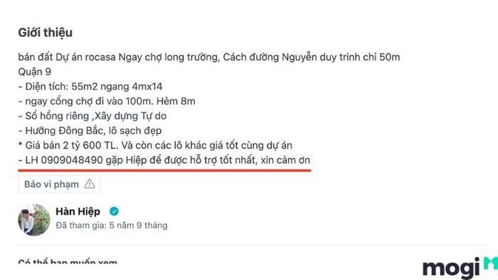 Cung cấp thông tin liên hệ đầy đủ