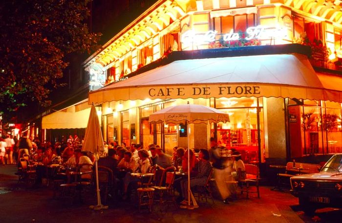 James Baldwin penned parts of his first novel at Café de Flore.