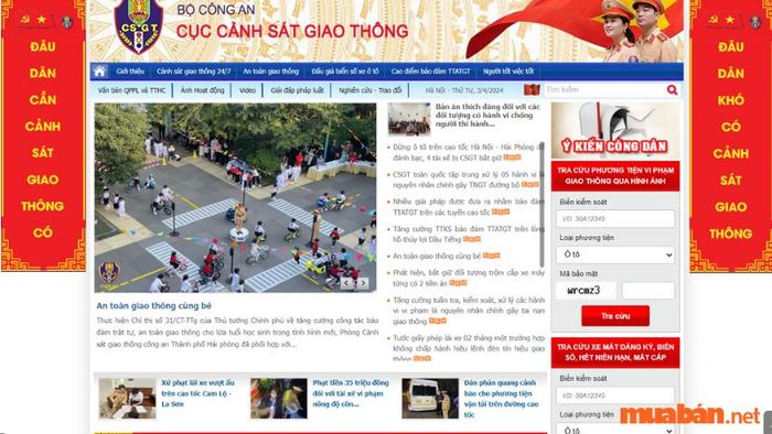 Cách tra cứu phạt nguội đối với ô tô và xe máy trên website của Cục Cảnh sát giao thông