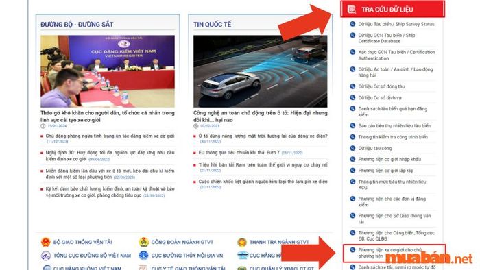 Cách kiểm tra phạt nguội xe ô tô qua website Cục Đăng kiểm Việt Nam