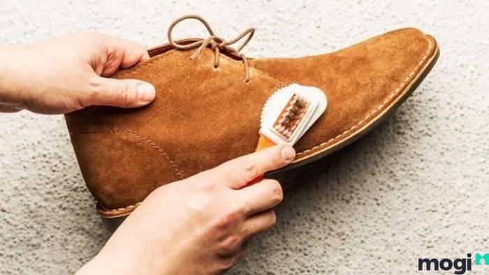 Hướng dẫn vệ sinh giày da lộn bằng bàn chải đúng cách