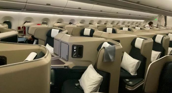 Dinogo photojournalist Paul Devitt’s recent flight from Hong Kong to Sydney was almost entirely empty.