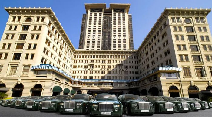 The Peninsula Hong Kong boasts a fleet of 14 Rolls-Royce Phantoms.