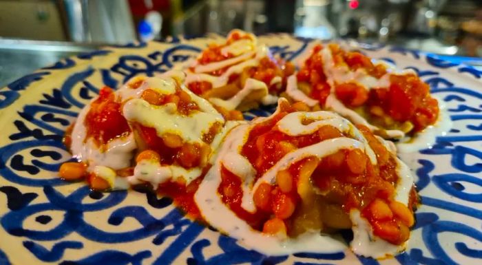 Ashak, a dish from Afghanistan, features vegetarian dumplings.