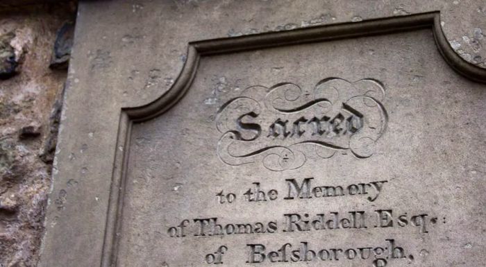 The gravestone of Thomas Riddell, the inspiration behind Rowling’s Voldemort.