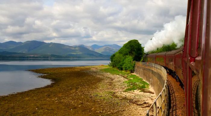 The Jacobite Steam Train provides spectacular views of Scotland’s breathtaking countryside.