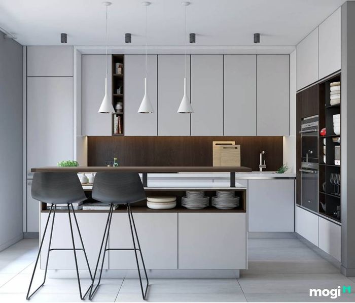 Không gian bếp trong thiết kế nhà Nhật Bản