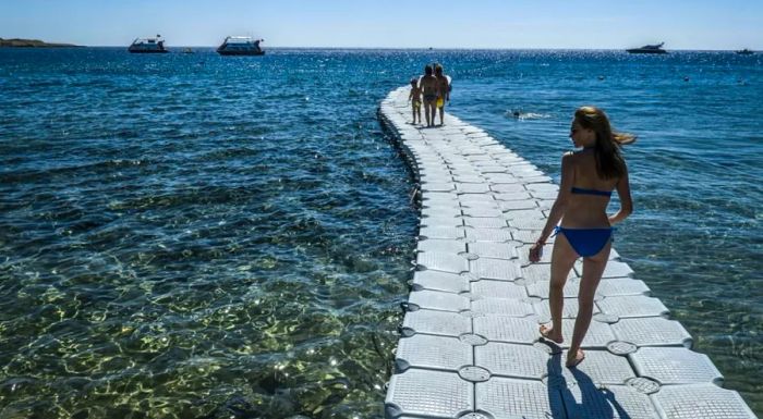 You can actually walk across the Red Sea at Sharm el-Sheikh.